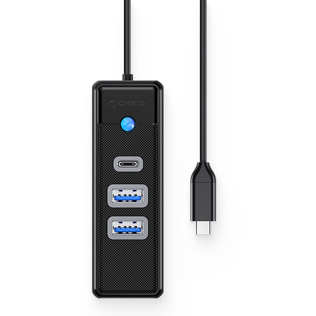 Hub USB-C Orico PWC2U-C3, 2 x USB-A 3.0 - 1 x USB-C, Svart