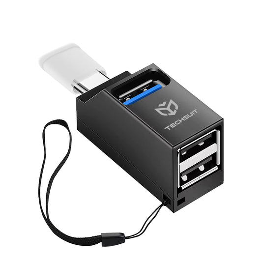 Hub USB-C Techsuit H10 EchoLink, 3in1, Svart