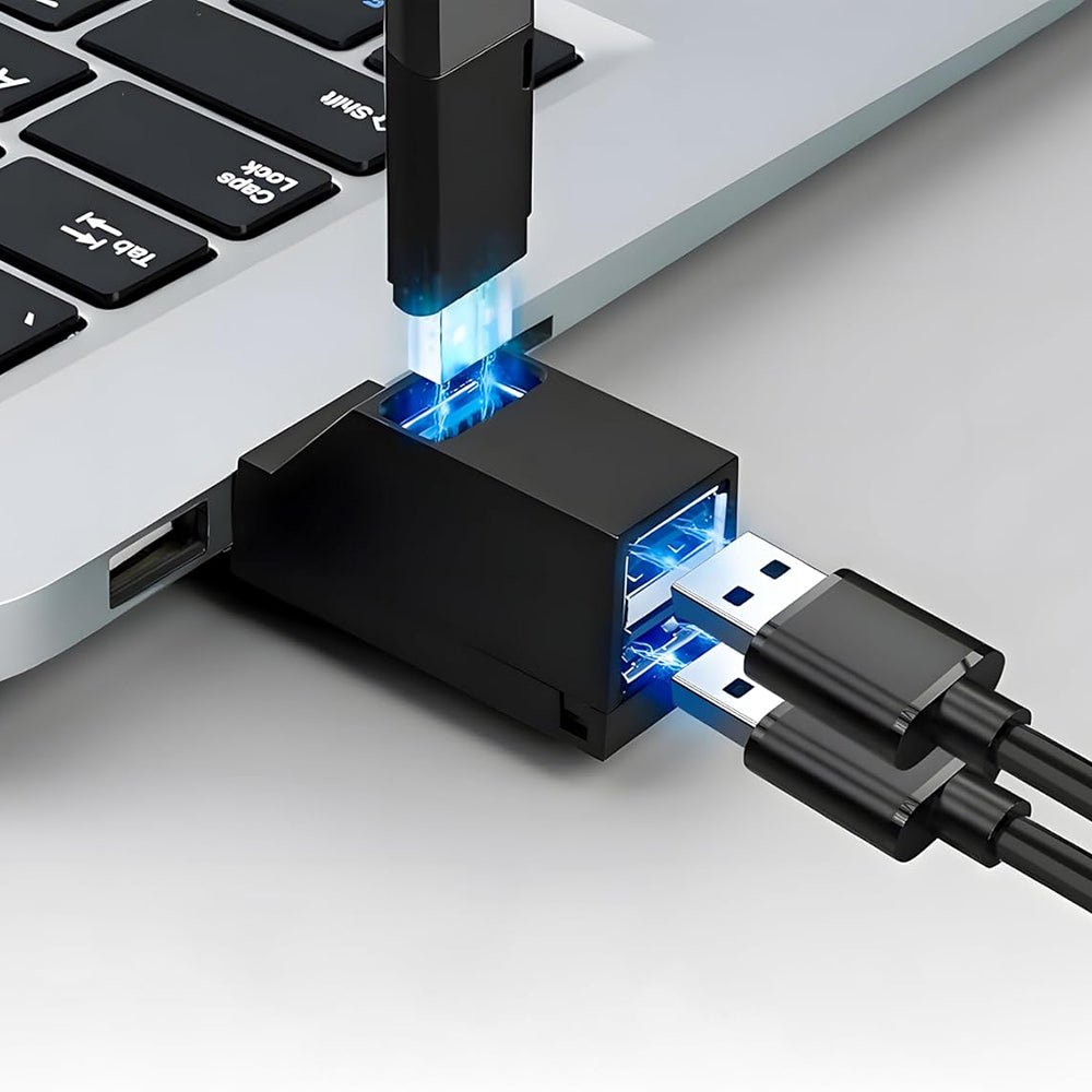 USB-hub Techsuit H11 EchoLink, 3-i-1, Svart