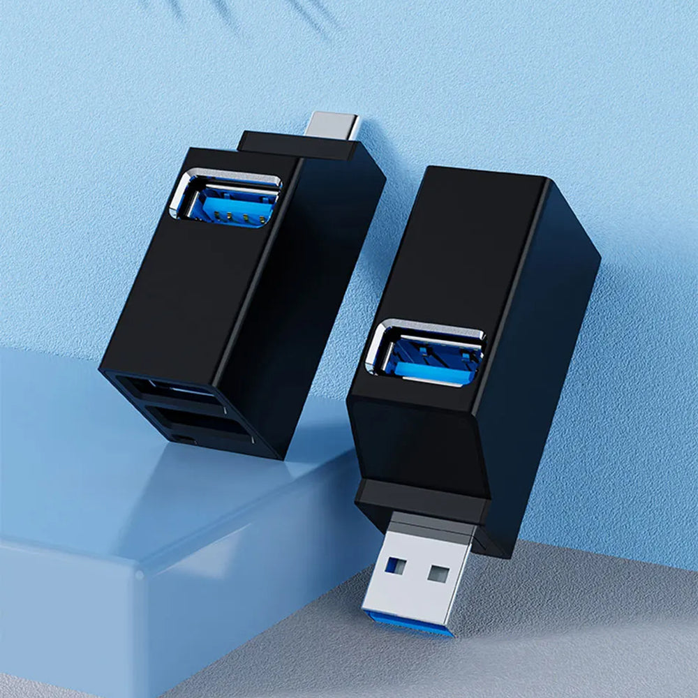 USB-hub Techsuit H11 EchoLink, 3-i-1, Svart