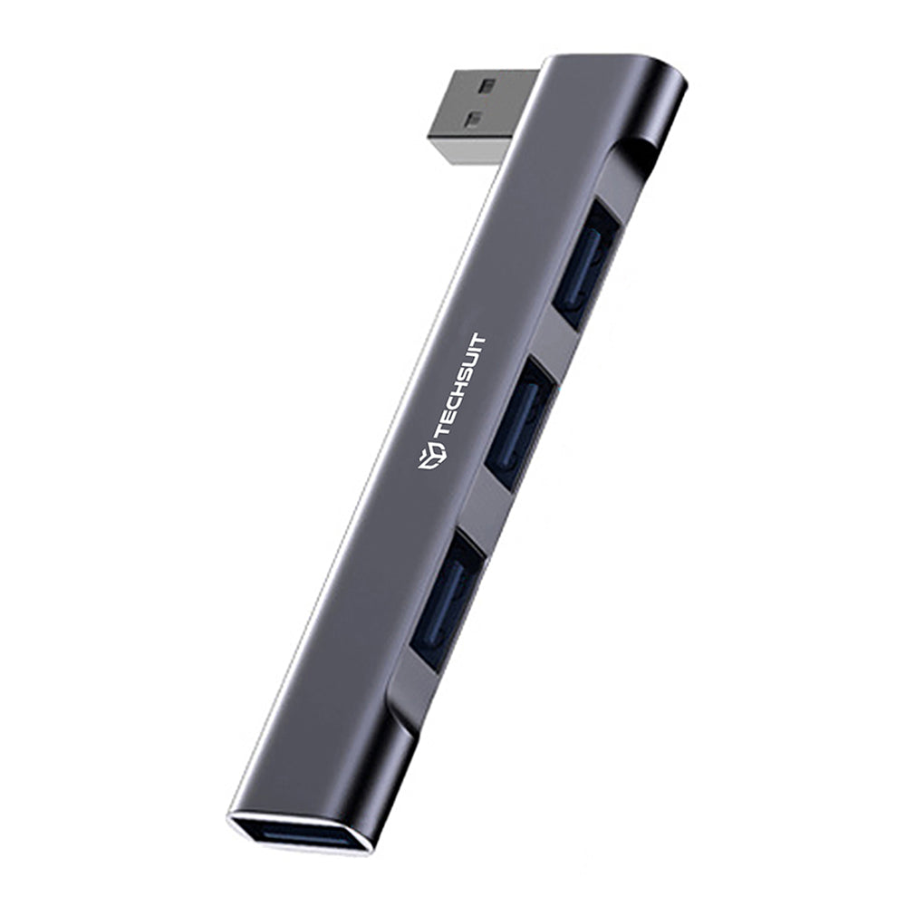 Hub USB Techsuit H14 ZenithDock, 4in1, Grå