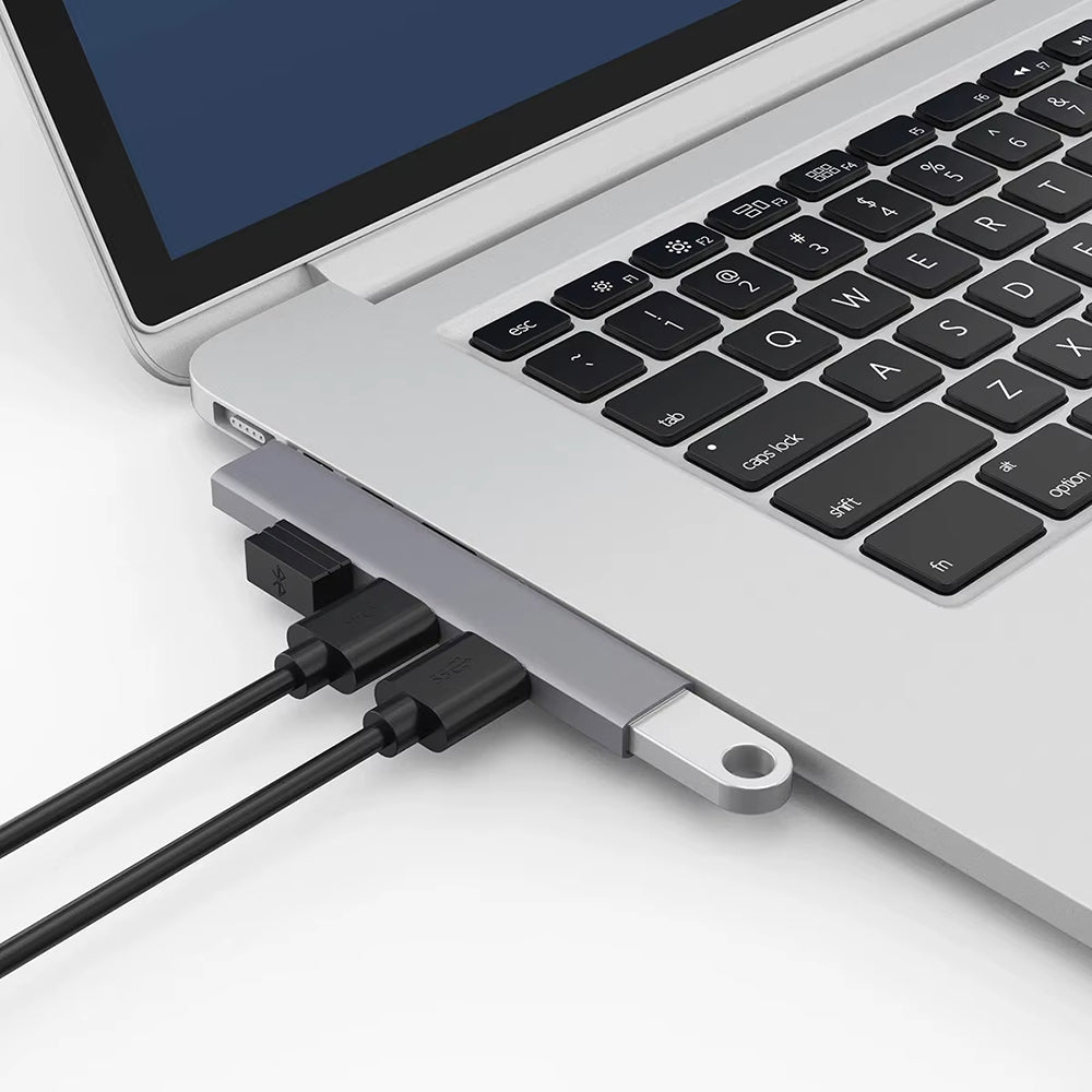 Hub USB Techsuit H14 ZenithDock, 4in1, Grå