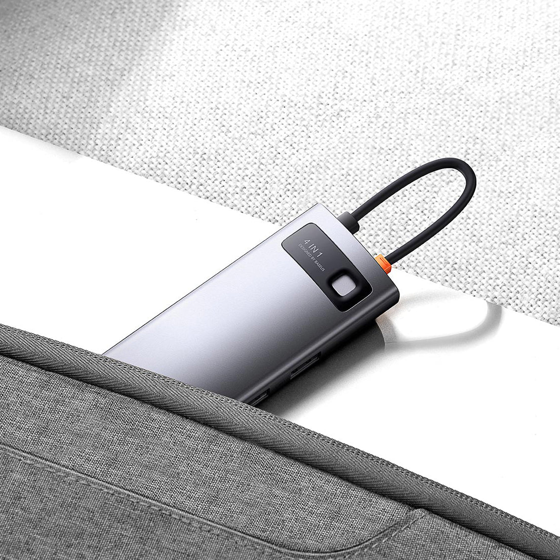 Hub USB-C Baseus Metal Gleam, 4 x USB-A 3.0, Grå WKWG070013