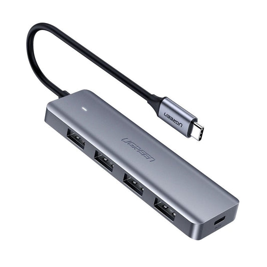 USB-C-nav UGREEN CM219, 4 x USB-A 3.0, grå