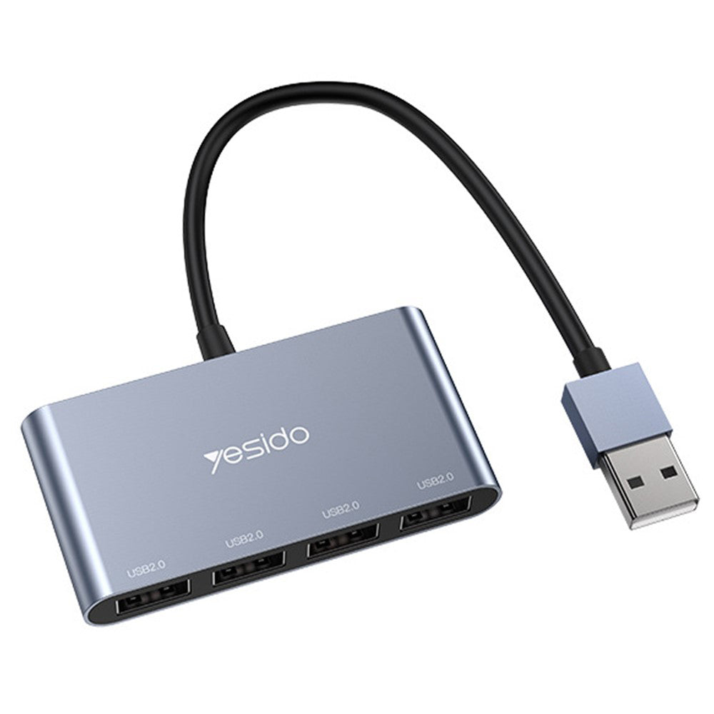 USB-hub Yesido HB12, 4i1, Grå