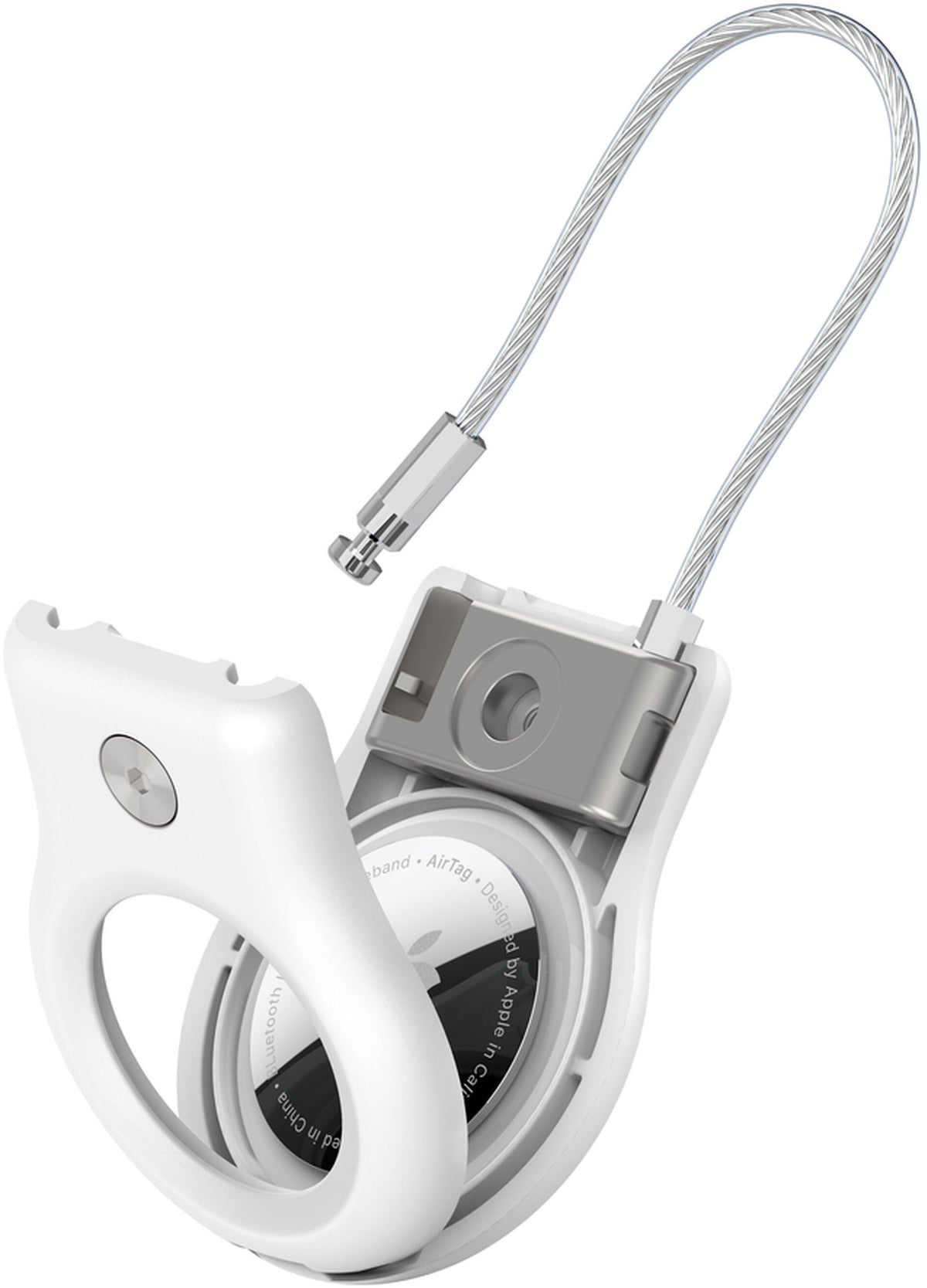 Belkin Wire Cable-etui for Apple AirTag, hvit MSC009btWH
