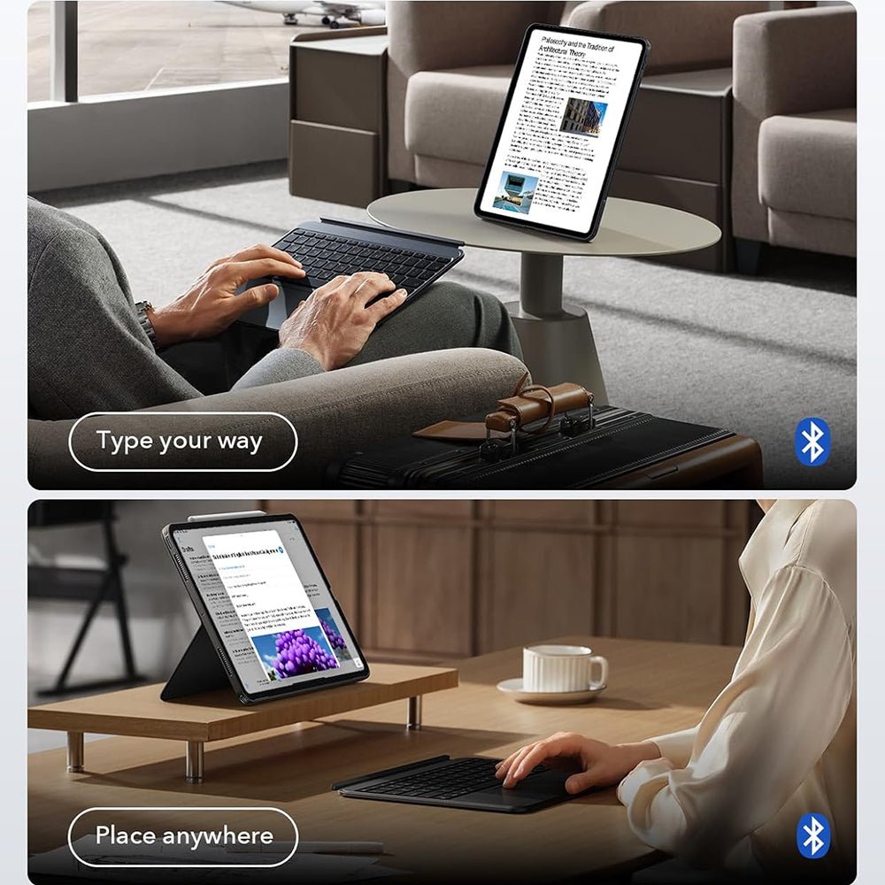 Deksel med tastatur for Apple iPad Pro 11 (2024), ESR, Shift, Grå