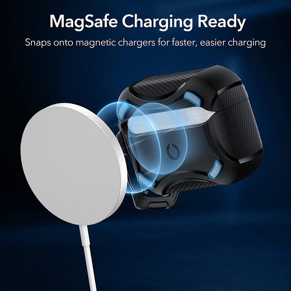 ESR Cyber Armor Tough deksel for Apple AirPods Pro Series, Svart