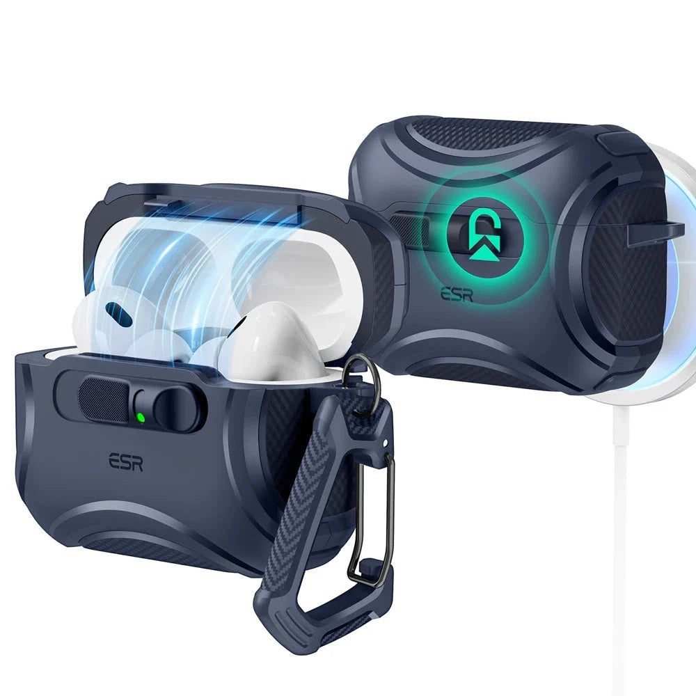 ESR Cyber FlickLock-deksel for Apple AirPods Pro 3, Blå