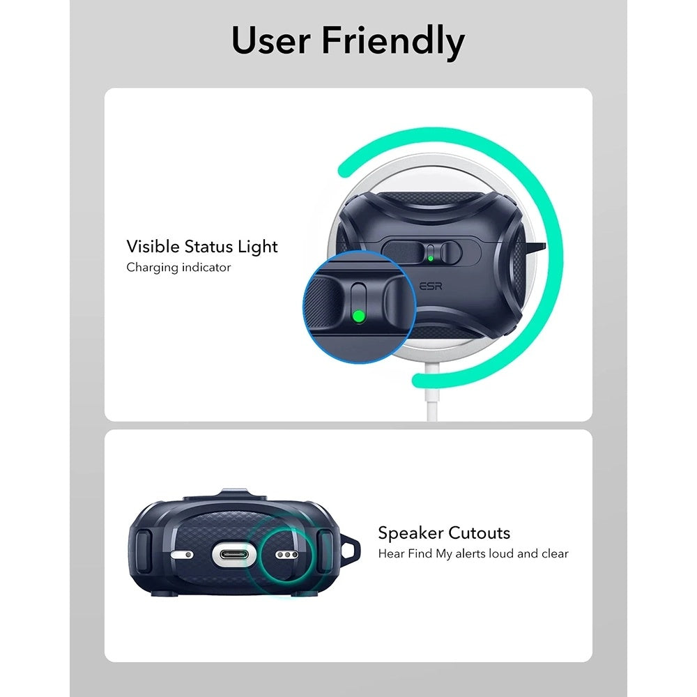 ESR Cyber FlickLock-deksel for Apple AirPods Pro 3, Blå