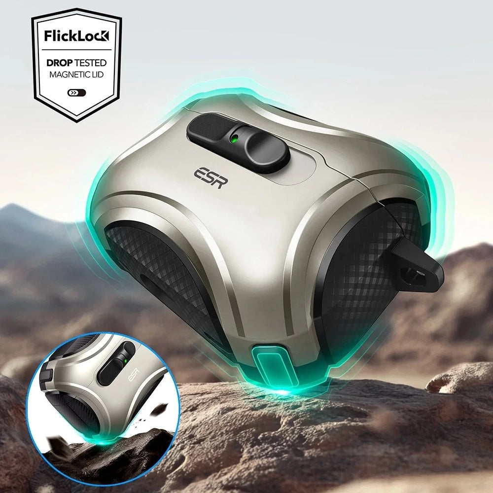 ESR Cyber FlickLock-deksel for Apple AirPods Pro 3, Grå