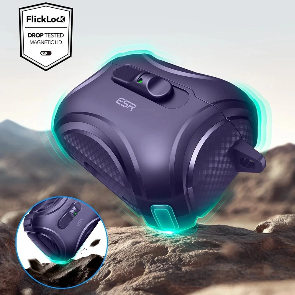 ESR Cyber FlickLock-deksel for Apple AirPods Pro 3, Lilla