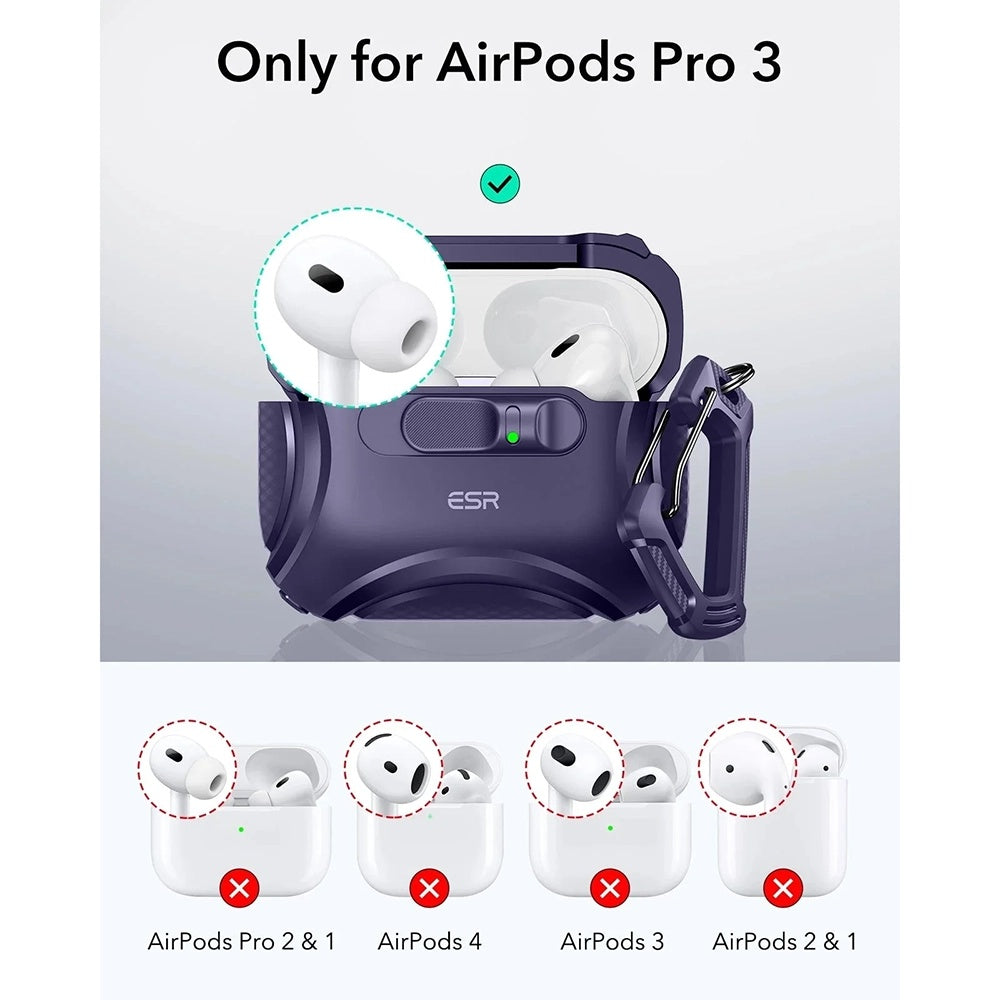ESR Cyber FlickLock-deksel for Apple AirPods Pro 3, Lilla