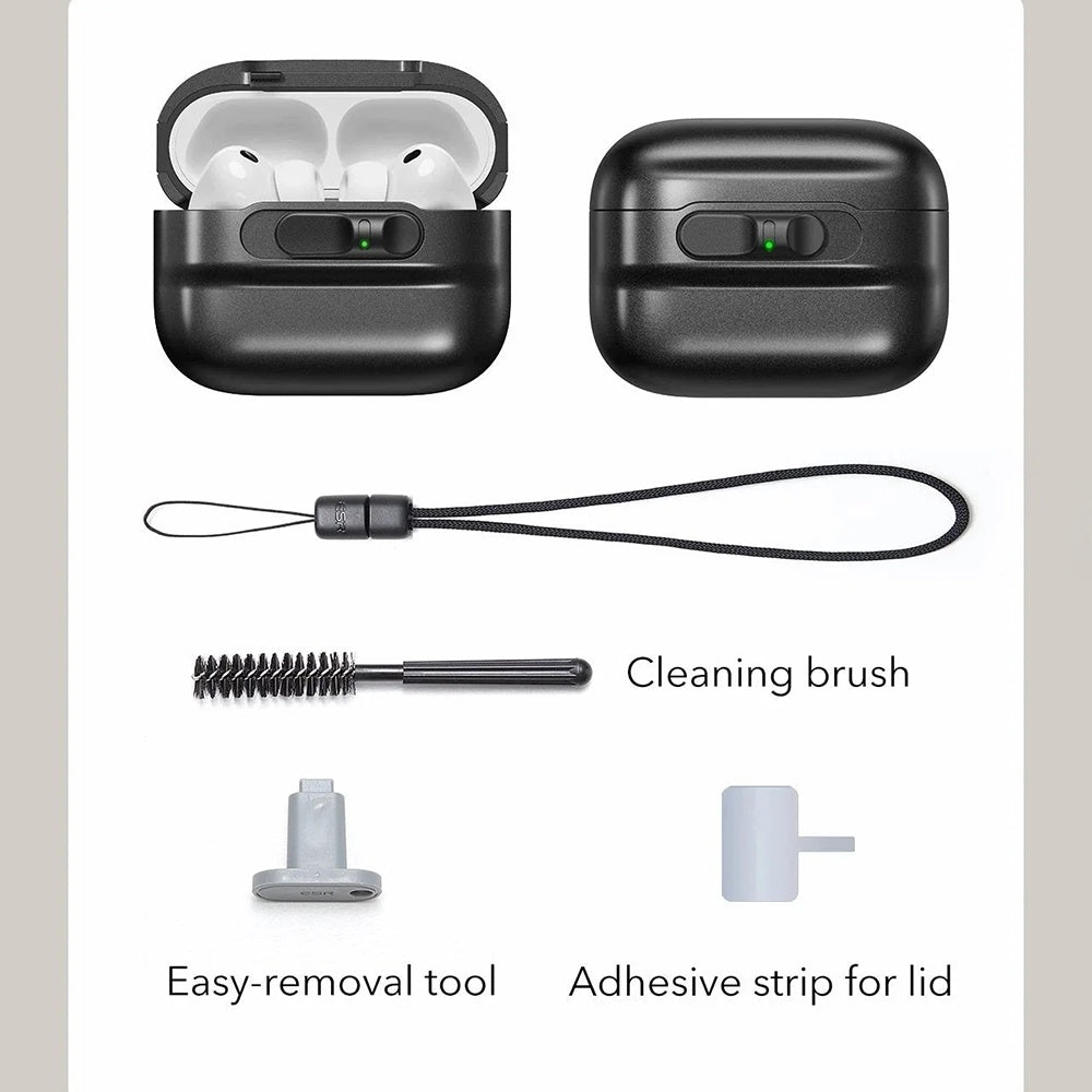 ESR Pulse Magnetic FlickLock-deksel for Apple AirPods Pro 3, Svart