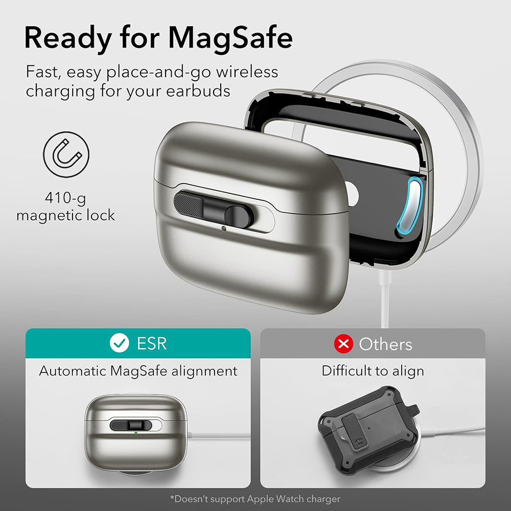 ESR Pulse deksel for Apple AirPods Pro Series, Grå