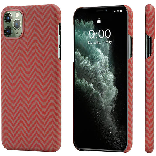 Etui til Apple iPhone 11 Pro, Pitaka, MagEZ Car Herrignbone, Rosa KI1107