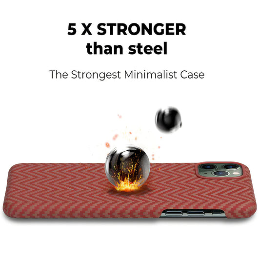 Etui til Apple iPhone 11 Pro, Pitaka, MagEZ Car Herrignbone, Rosa KI1107