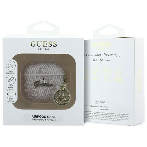 Guess 4G Charm deksel for Apple AirPods 4, Rosa
