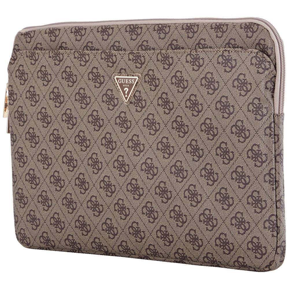 Guess 4G Triangle Logo etui for 14-tommers laptop, Brun