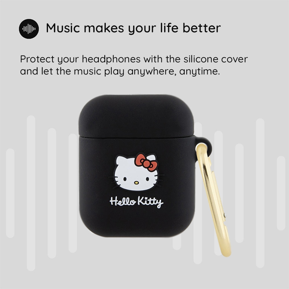 Hello Kitty 3D Kitty Head-deksel for Apple AirPods Pro 2, Rosa