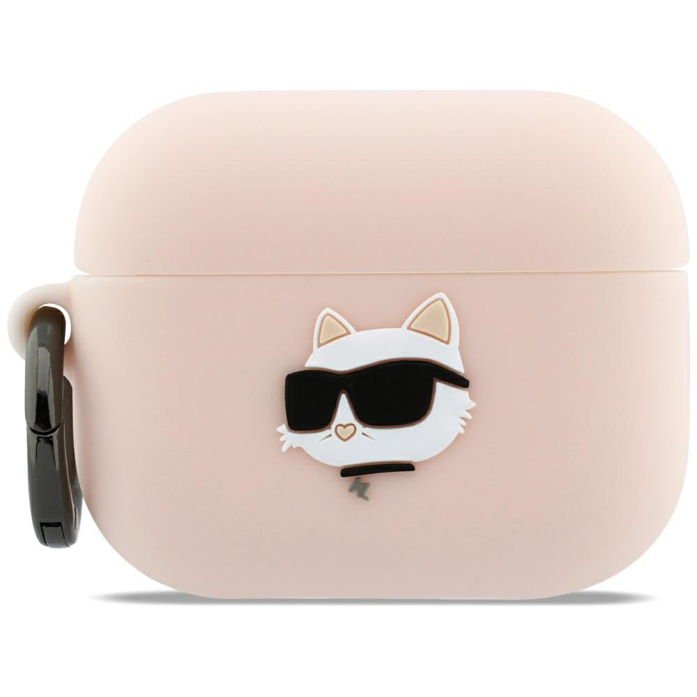 Karl Lagerfeld Silicone Choupette's Head 3D-deksel for Apple AirPods Pro 3, Rosa