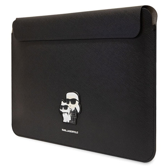 Karl Lagerfeld Saffiano etui for 14-tommers laptop, svart
