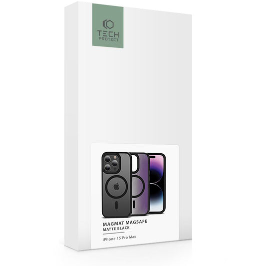 MagSafe-etui for Apple iPhone 15 Pro Max, Tech-Protect, Magmat, svart