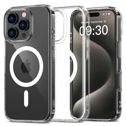 MagSafe-etui til Apple iPhone 16 Pro Max, Tech-Protect, Flexair Hybrid, gjennomsiktig