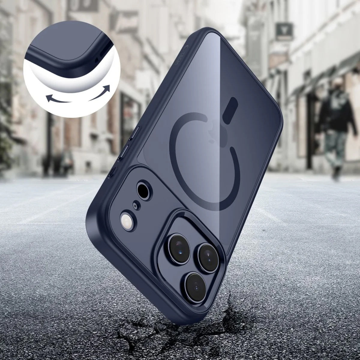 MagSafe-deksel for Apple iPhone 17 Pro, Tech-Protect, Magmat, Marineblå