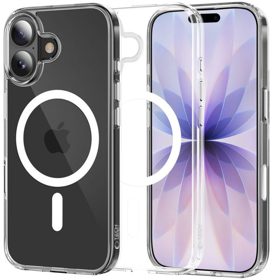 MagSafe-deksel for Apple iPhone 17, Tech-Protect, Flexair Hybrid CC, Gjennomsiktig