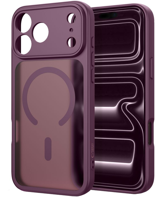 MagSafe-deksel for Apple iPhone 18 Pro / 17 Pro, Tech-Protect, BasicMag, Matt Burgunder