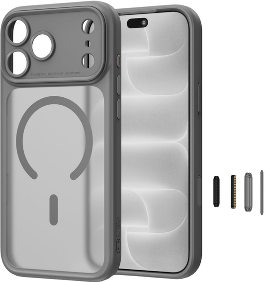 MagSafe-deksel til Apple iPhone 18 Pro Max / 17 Pro Max, Tech-Protect, MagPeak CC, matt grå