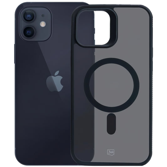 MagSafe-etui for Apple iPhone 12 / 12 Pro, 3MK, Smoke MagCase, svart
