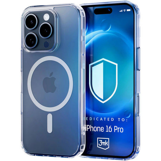 MagSafe-etui for Apple iPhone 16 Pro, 3MK, MagCase, gjennomsiktig