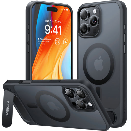 MagSafe-deksel for Apple iPhone 16 Pro Max, Torras, Pstand, Svart