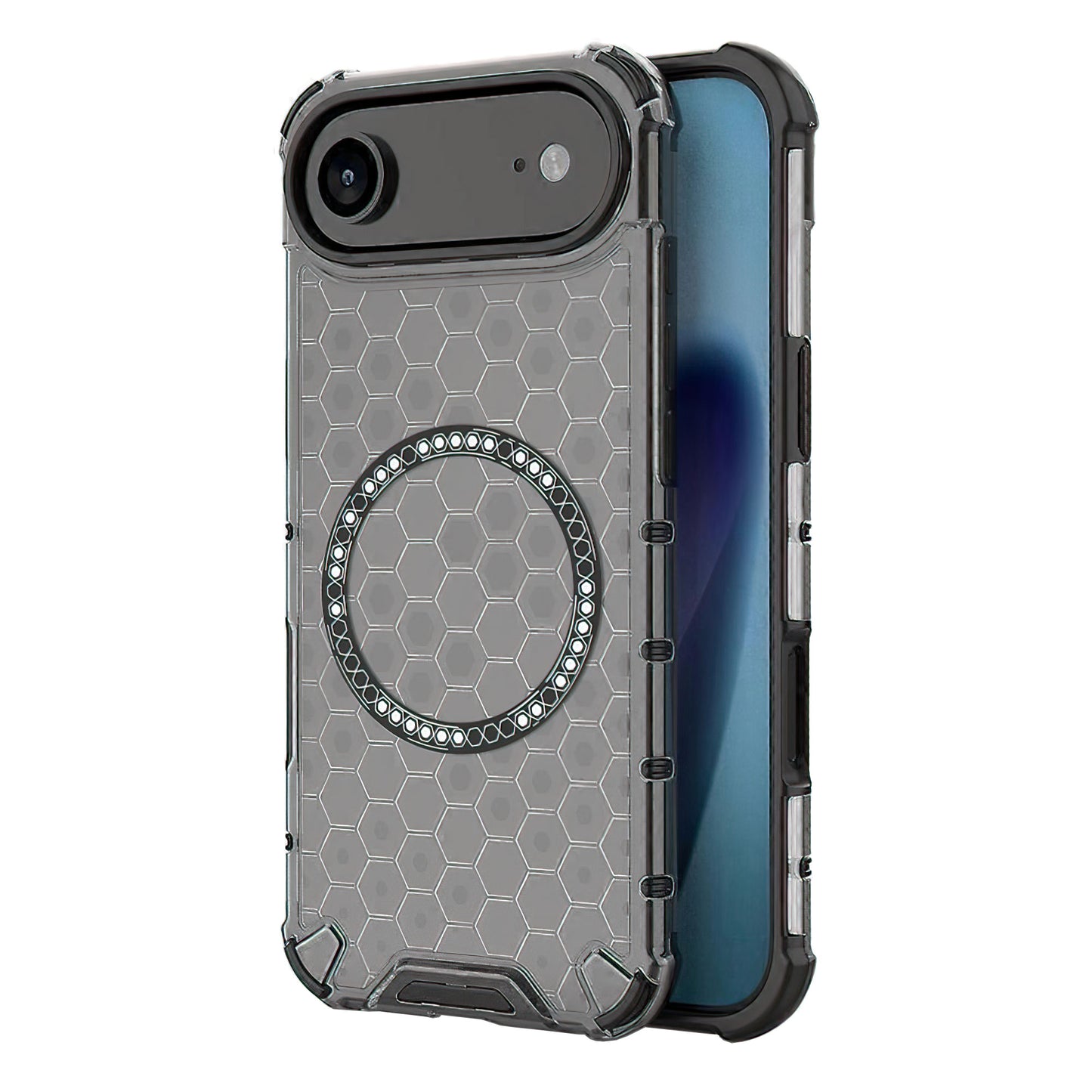 MagSafe-deksel for Apple iPhone 17 Air, Techsuit, HoneyComb Shield, Svart
