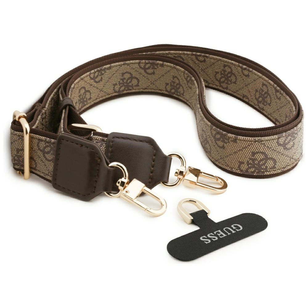 MagSafe-deksel for Apple iPhone 17, Guess, 4G Strass Logo with Big Strap, Brun, Reseglet