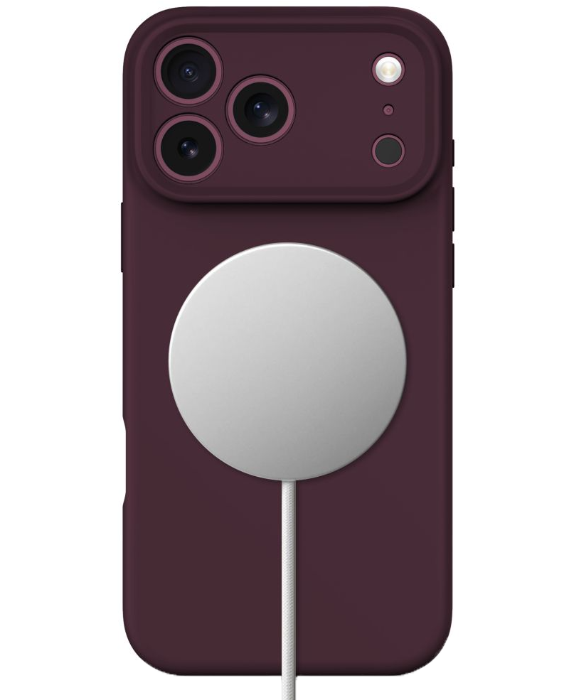 MagSafe-deksel til Apple iPhone 18 Pro / 17 Pro, Tech-Protect, silikon, vinrød