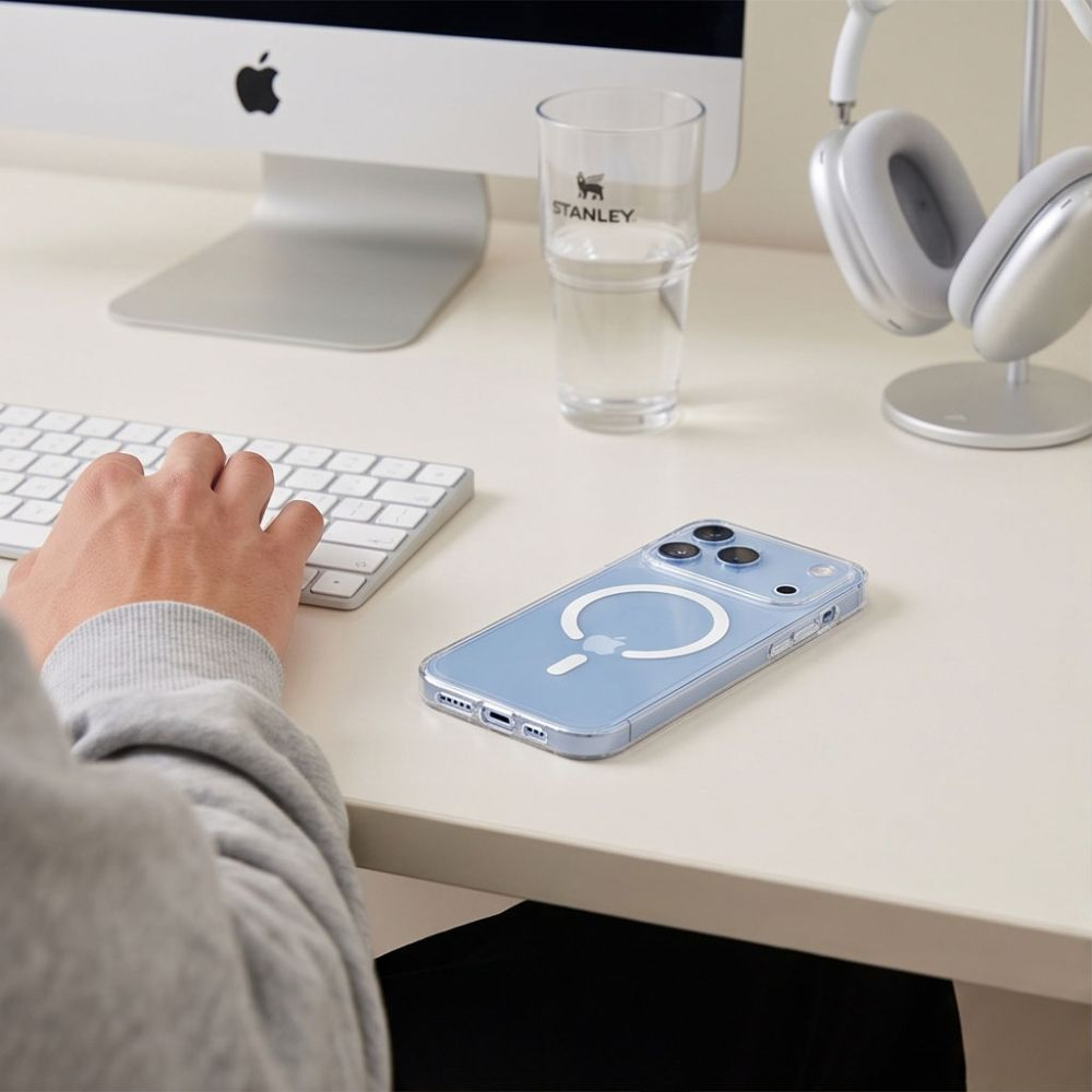 MagSafe-deksel for Apple iPhone 18 Pro / 17 Pro, Tech-Protect, Flexair, Transparent