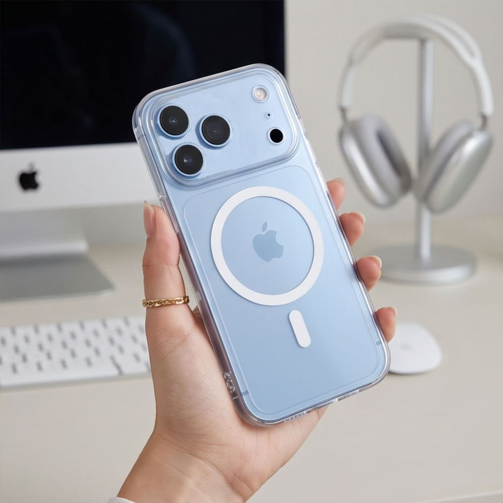 MagSafe-deksel for Apple iPhone 18 Pro / 17 Pro, Tech-Protect, Flexair, Transparent