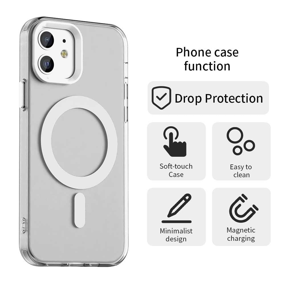 MagSafe-deksel for Apple iPhone 12 / 12 Pro, Techsuit, CandyCase, Hvit