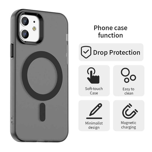 MagSafe-deksel for Apple iPhone 12 / 12 Pro, Techsuit, CandyCase, Svart