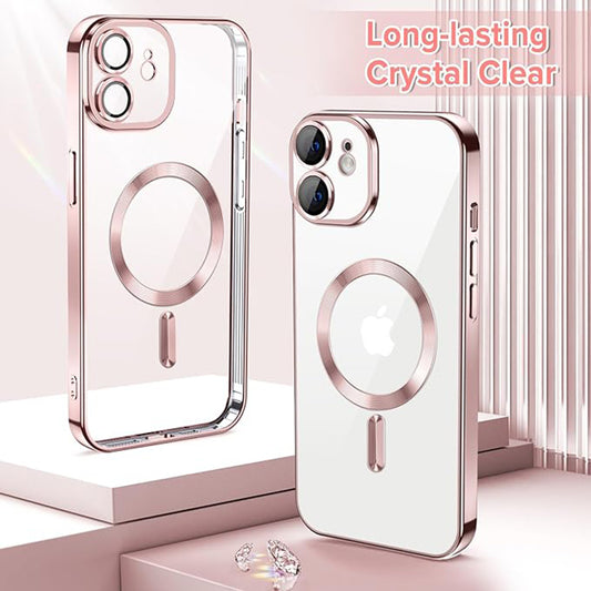 MagSafe-deksel for Apple iPhone 12, Techsuit, Luxury Crystal, Rosa