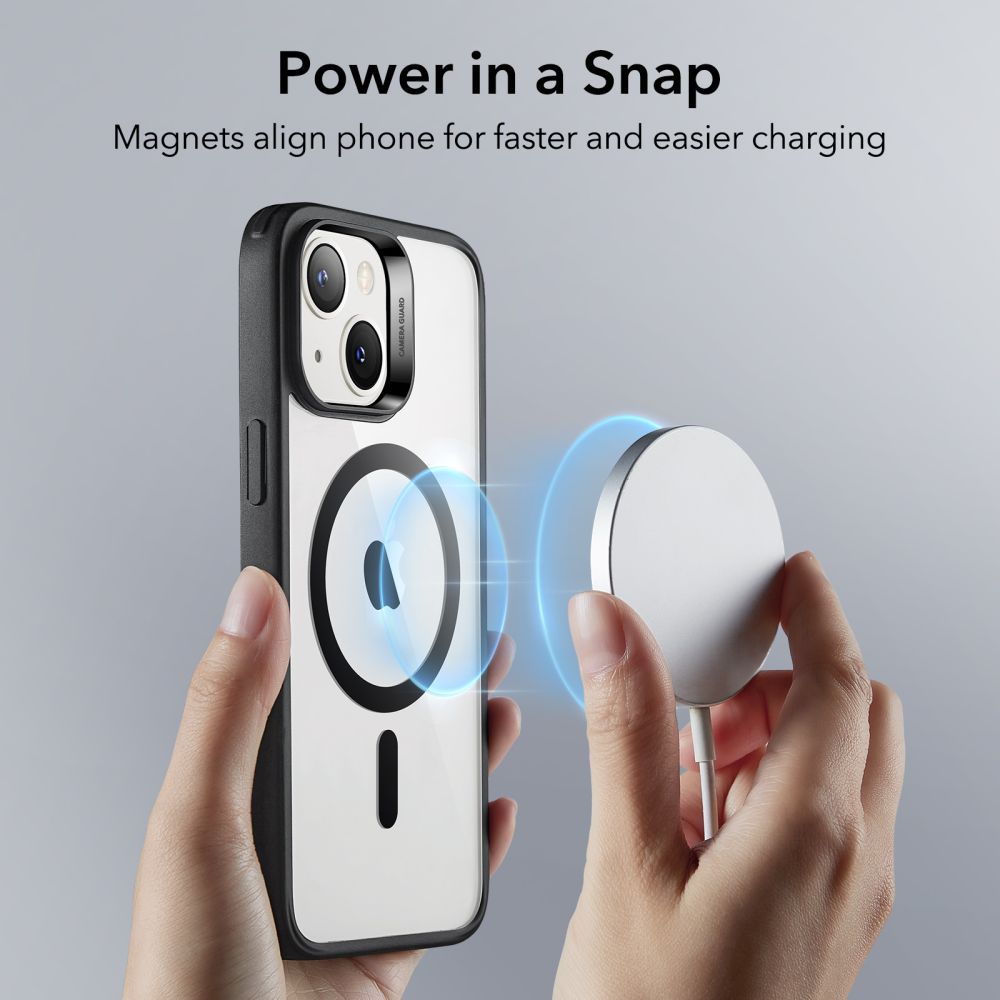MagSafe-deksel for Apple iPhone 14 / 13, ESR, Classic Hybrid, Svart Transparent