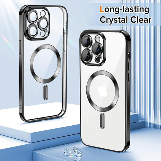 MagSafe-deksel for Apple iPhone 13 Pro, Techsuit, Luxury Crystal, Svart