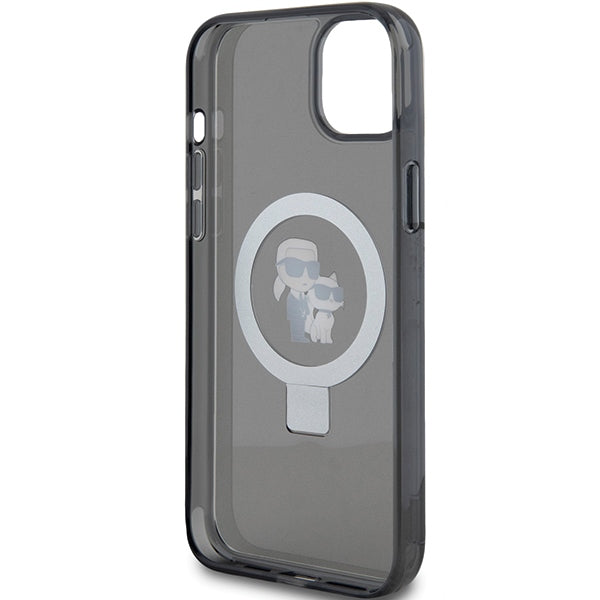 MagSafe-deksel for Apple iPhone 14, Karl Lagerfeld, Ring Stand Karl & Choupette, Svart