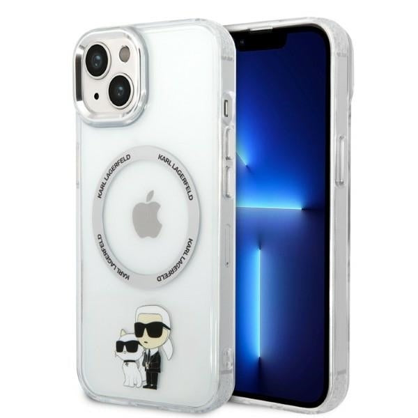 MagSafe-deksel for Apple iPhone 14 Plus, Karl Lagerfeld, Ikonik Karl & Choupette, Gjennomsiktig