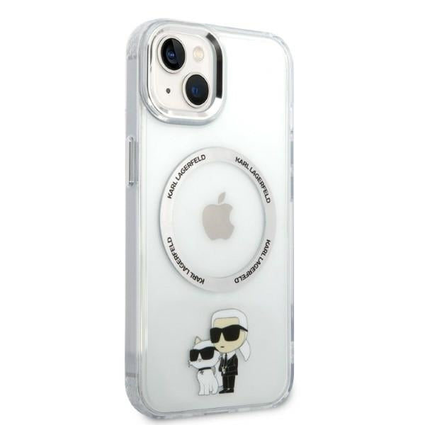 MagSafe-deksel for Apple iPhone 14 Plus, Karl Lagerfeld, Ikonik Karl & Choupette, Gjennomsiktig