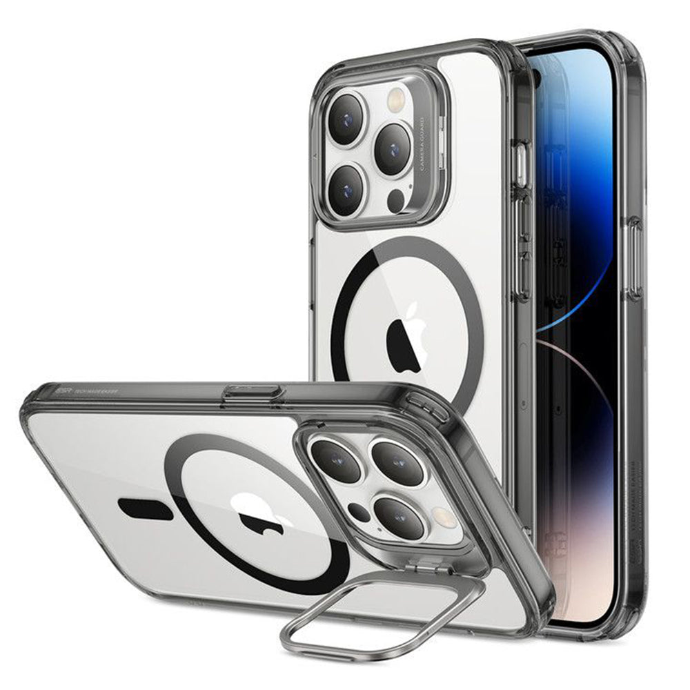 MagSafe-deksel for Apple iPhone 14 Pro Max, ESR, Classic Kickstand, Svart Transparent