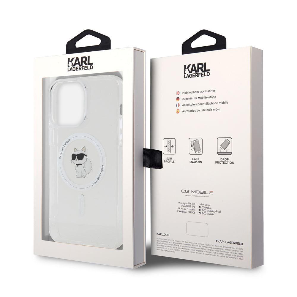 MagSafe-deksel for Apple iPhone 14 Pro Max, Karl Lagerfeld, IML Choupette, Gjennomsiktig
